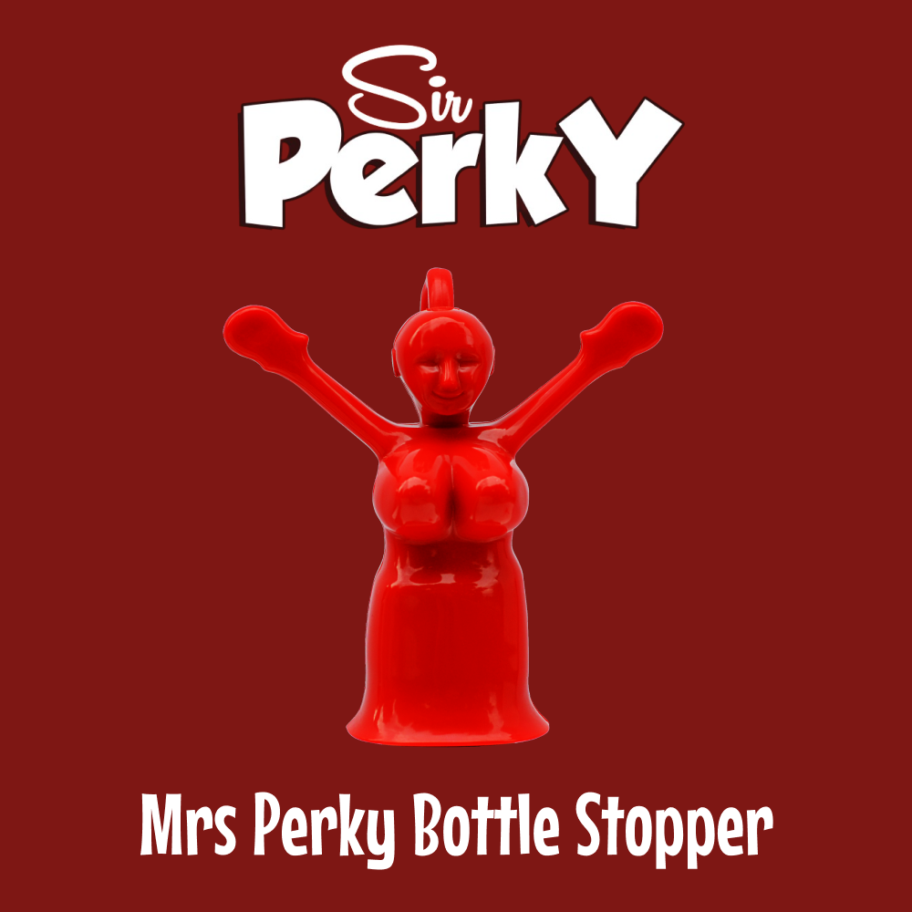 Sir & Mrs. Perky Novelty Wine Bottle Stopper Set